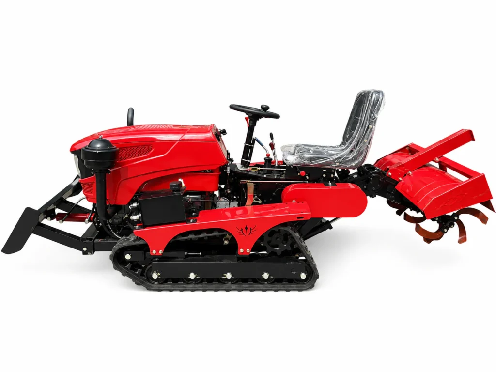 Fresadora rotativa sobre orugas para terrenos de secano, de un solo cilindro, modelo 192, de 35 HP