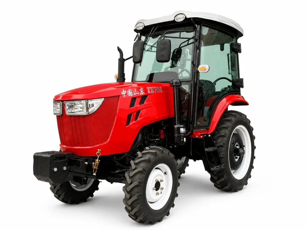 Tractor compacto 70HP 704 con tracción a las cuatro ruedas y cabina