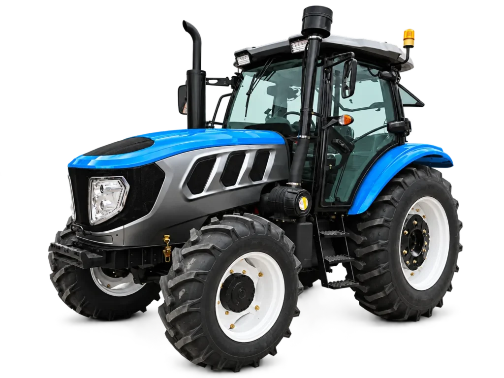 High horsepower tractor in an agricultural landscape