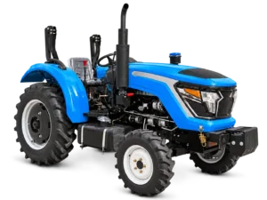 blue-504-open-station-tractor-front-three-quarter-view-transparent-background