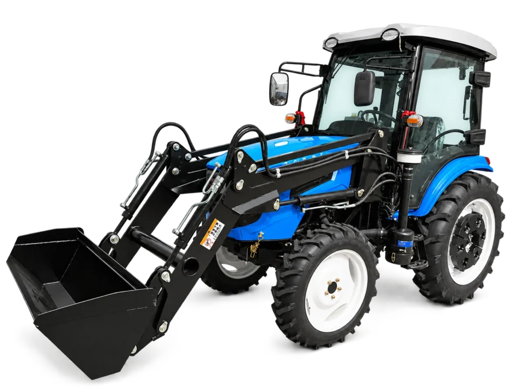 90HP 904 4WD Utility Tractor with Cab and Front Loader
